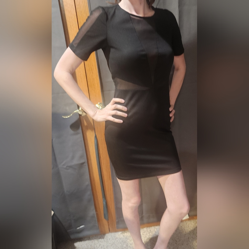 Lucca Couture Elegant Black Sheath Bodycon Dress
